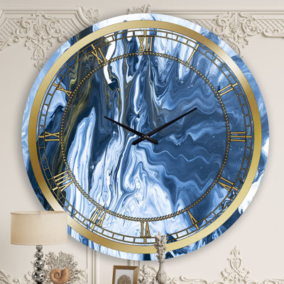 East Urban Home White, grey and White Hand Painted Marble Acrylic III ...